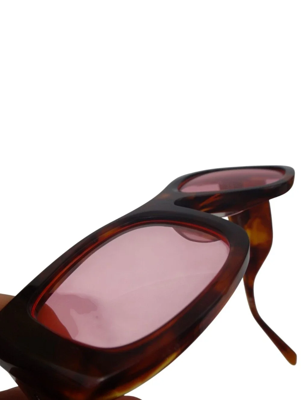 Quay x Guizio uniform oversized square sunglasses in tort with pink lens